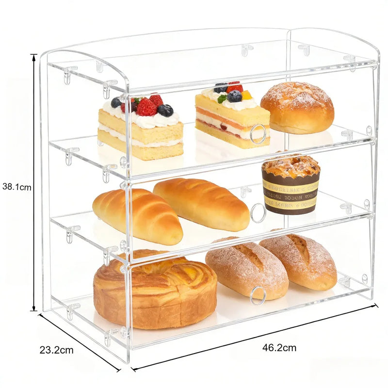 Vitrine Pâtisserie Acrylique 4 Niveaux