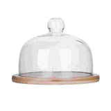 Présentoir à Gâteaux Bois Cloche Verre