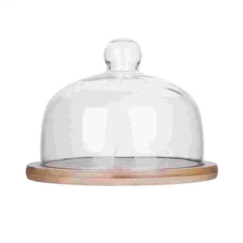 Présentoir à Gâteaux Bois Cloche Verre