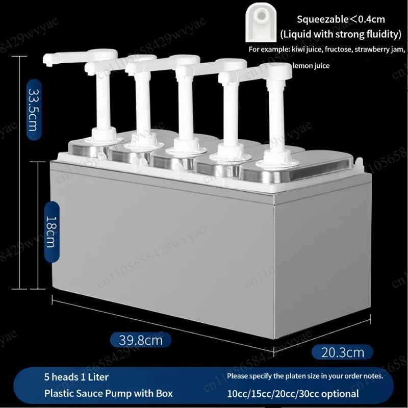 Distributeur de Sauce Buffet Double Tête Inox