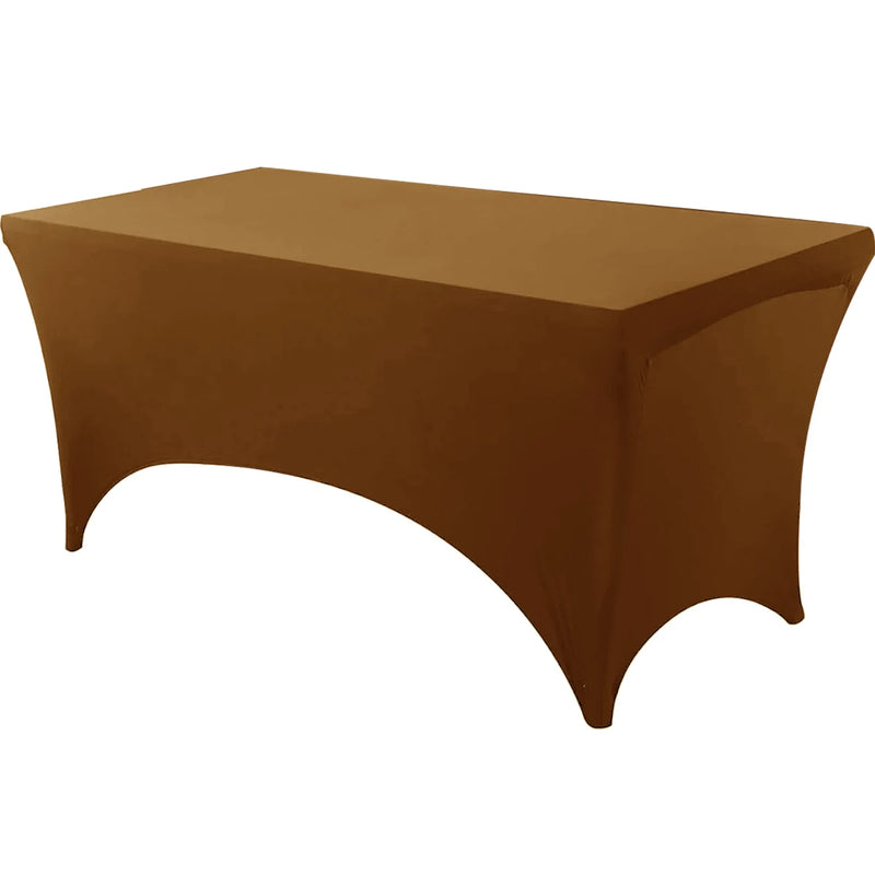 Mantel de licra ajustado, lavable y resistente a las arrugas, funda elástica rectangular para mesas de patio, ideal para eventos, bodas y fiestas