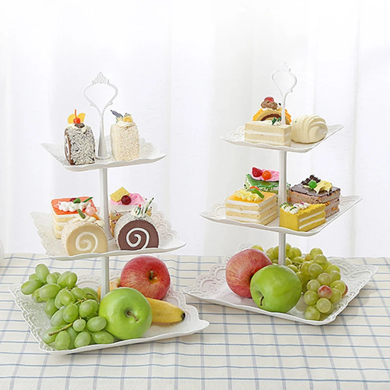 Présentoir Desserts Multi-Niveaux Plateau Fruits