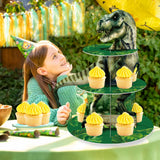 Présentoir Cupcakes 3 Étages Dinosaure