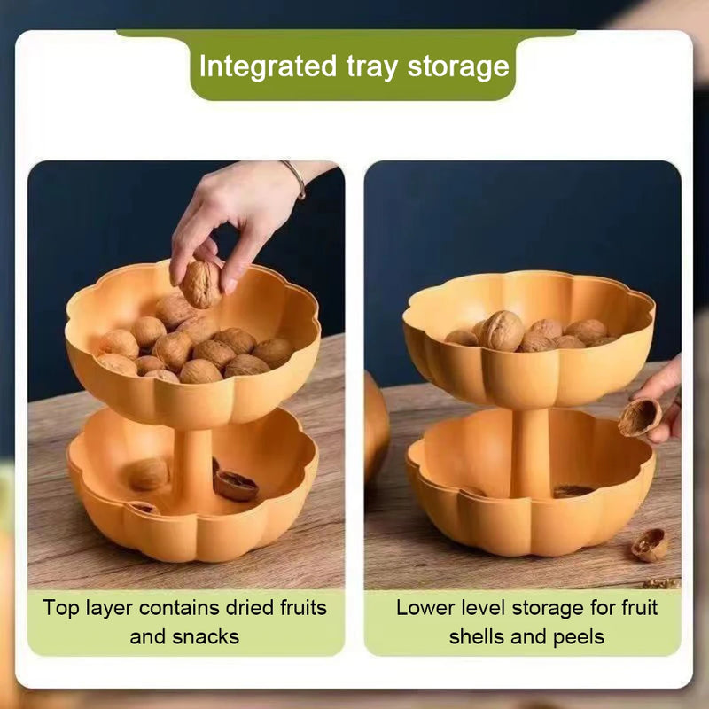 Boîte Snacks Citrouille Double Niveau