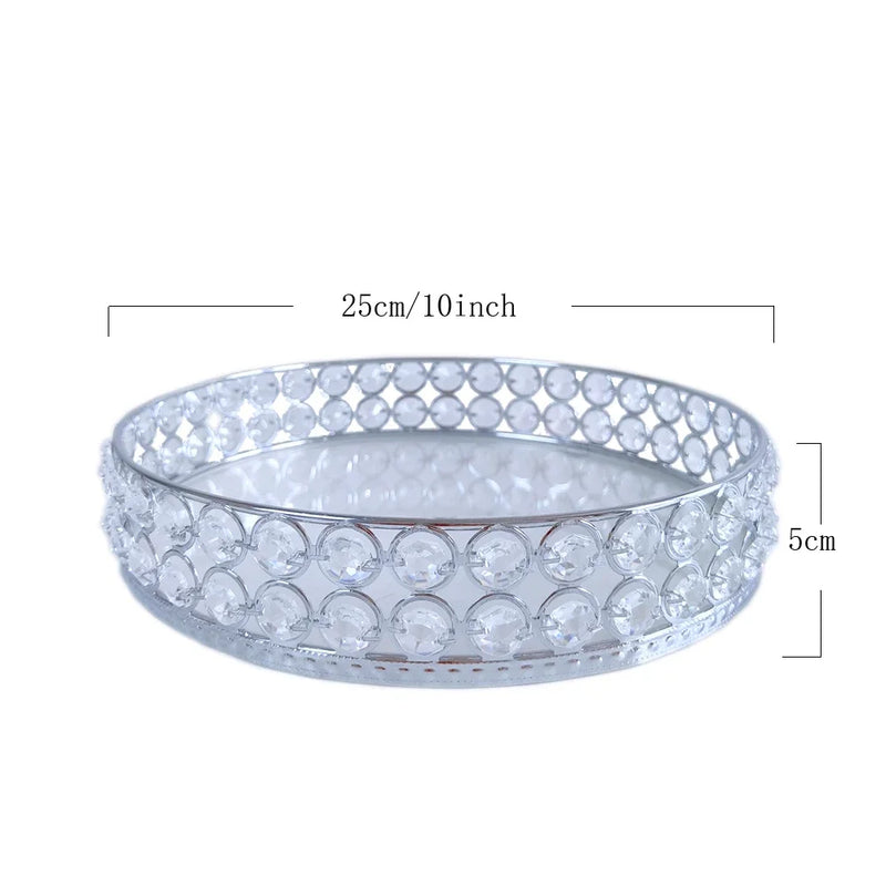 Présentoir Gâteau Miroir Doré et Argenté
