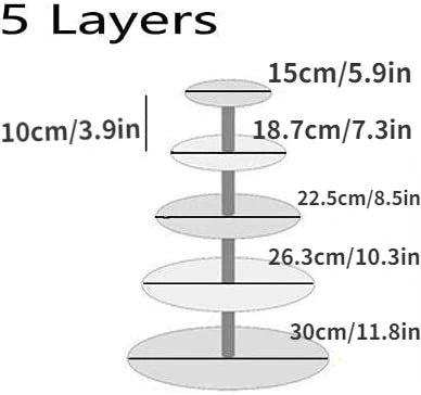 Présentoir Cupcakes Amovible 3 à 6 Niveaux