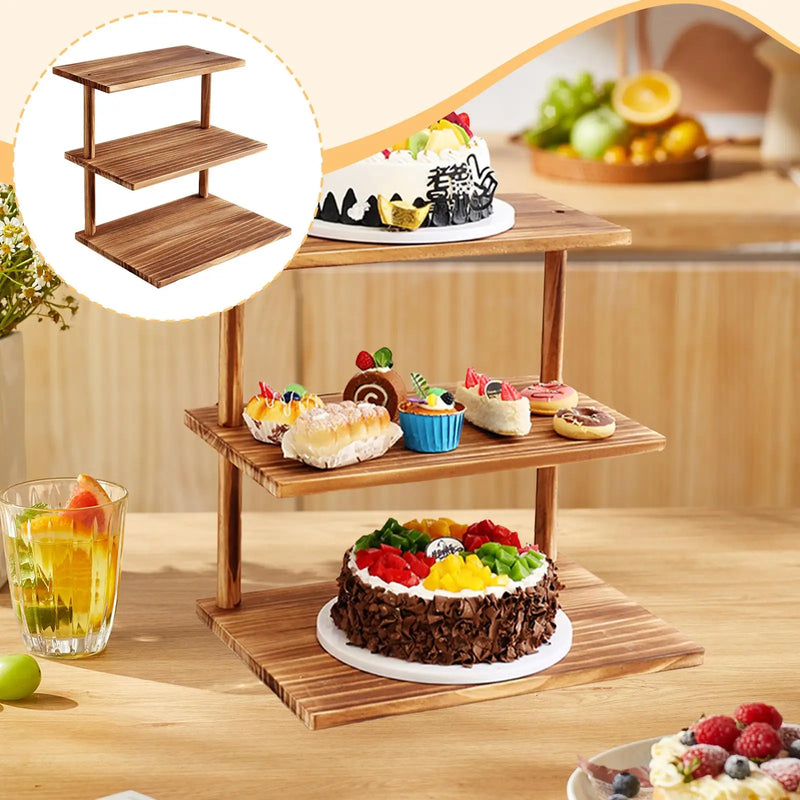 Présentoir Cupcakes Bois Rustique Buffet