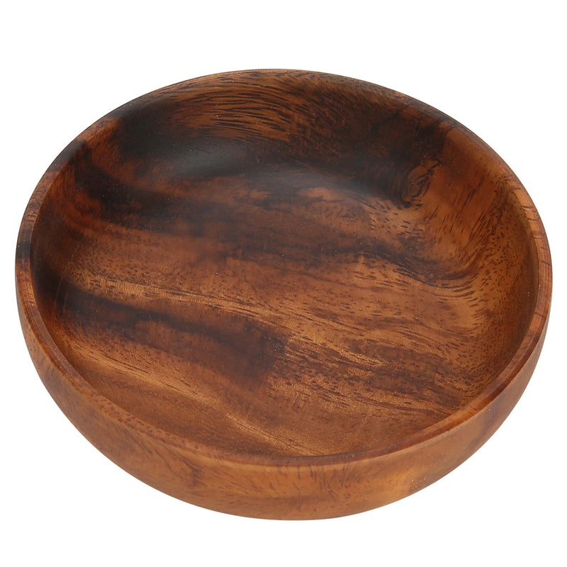 Cuencos de madera para servir, plato de aperitivos de madera, frutero, ensaladera, cuenco para sopa, cuenco de madera para sopa, accesorios de cocina para el hogar y cafeterías