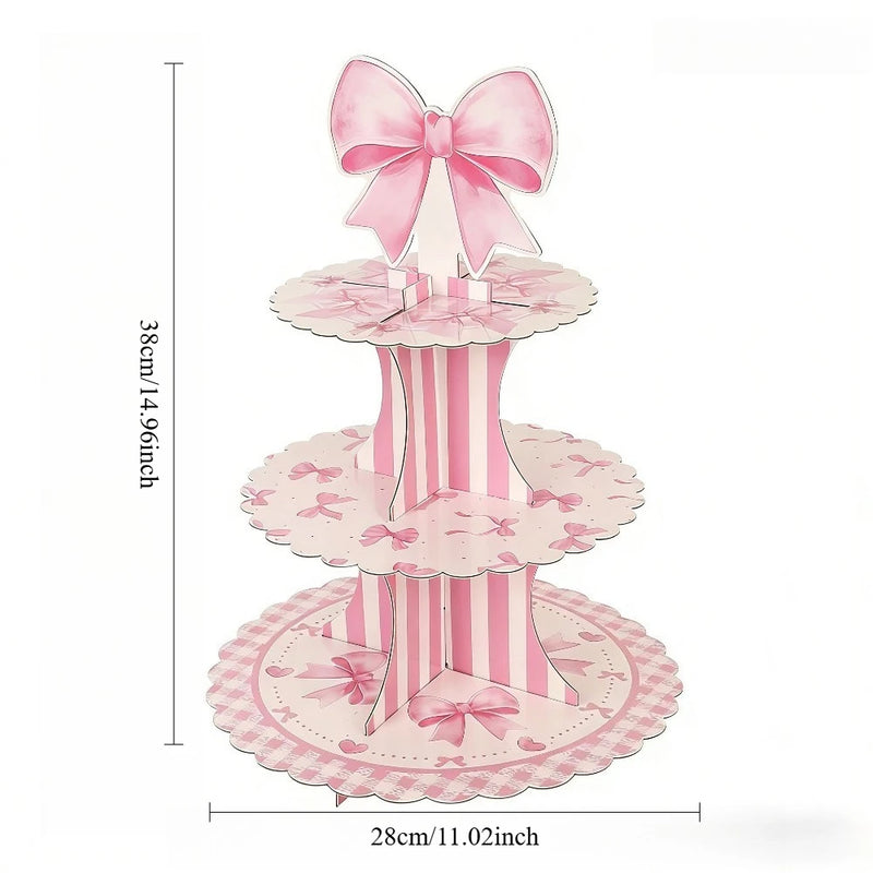 Présentoir Cupcake Nœud Carton