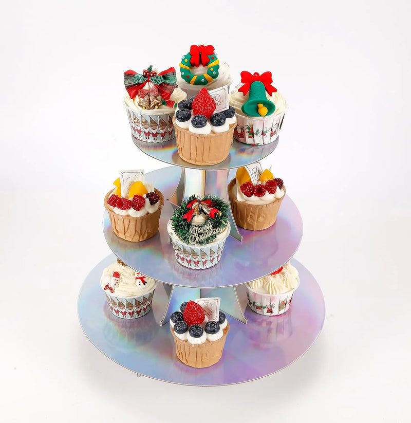 Présentoir Cupcake Carton Arc-en-Ciel
