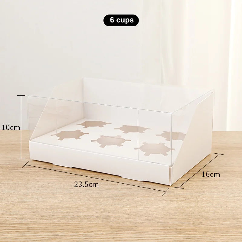 Boîtes Cupcake Transparentes Pâtisserie Traiteur