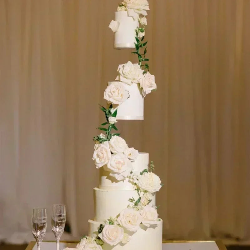 Présentoir Gâteau Flottant Métal Doré