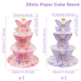 Présentoir Cupcake Papillon Violet