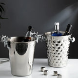 Seau à Glace Inox Martelé Champagne