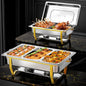 Chauffe-Plat Buffet Inox Doré 8 Litres
