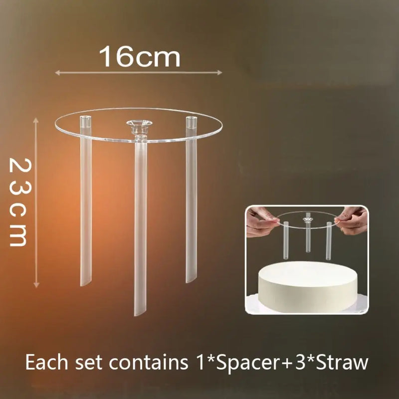Support Gâteau Rond Plastique Transparent