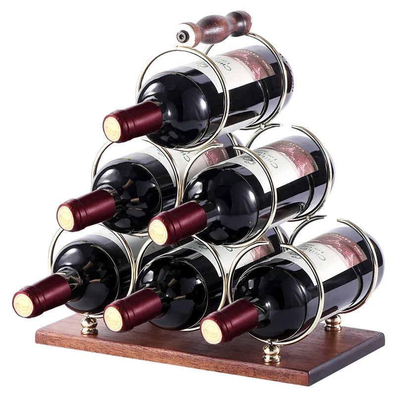 Présentoir Bouteilles Vin Bois Métal
