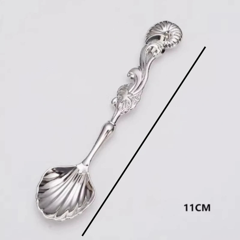 Plato de acero inoxidable con forma de concha para postres, queso, té, aperitivos, frutas, vajilla, almacenamiento de joyas o decoración de mesa