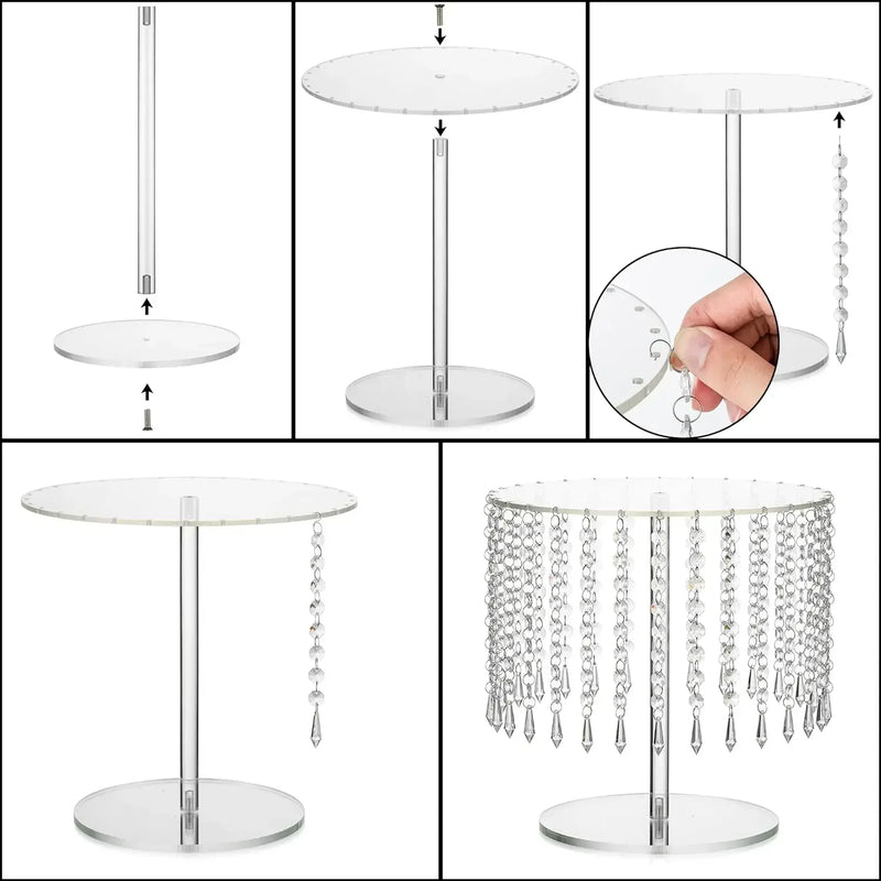 Présentoir Gâteau Rond Lustre Cristal