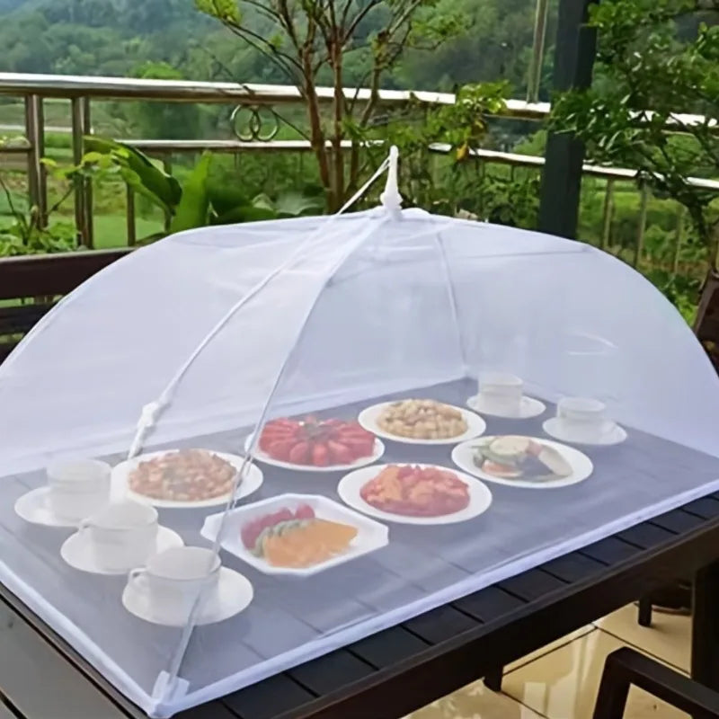 Cubierta de malla plegable para alimentos, tienda de campaña tipo domo para cocina, red antimosquitos y moscas, paraguas protector de platos para picnic, accesorios de cocina