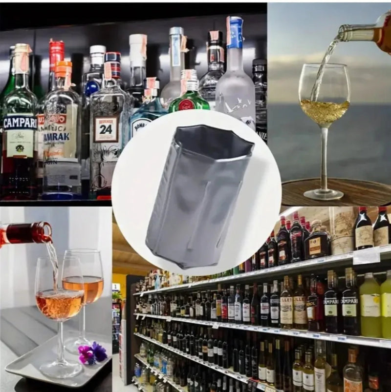 Seau à Champagne Manchon Rafraîchisseur Isotherme Argenté