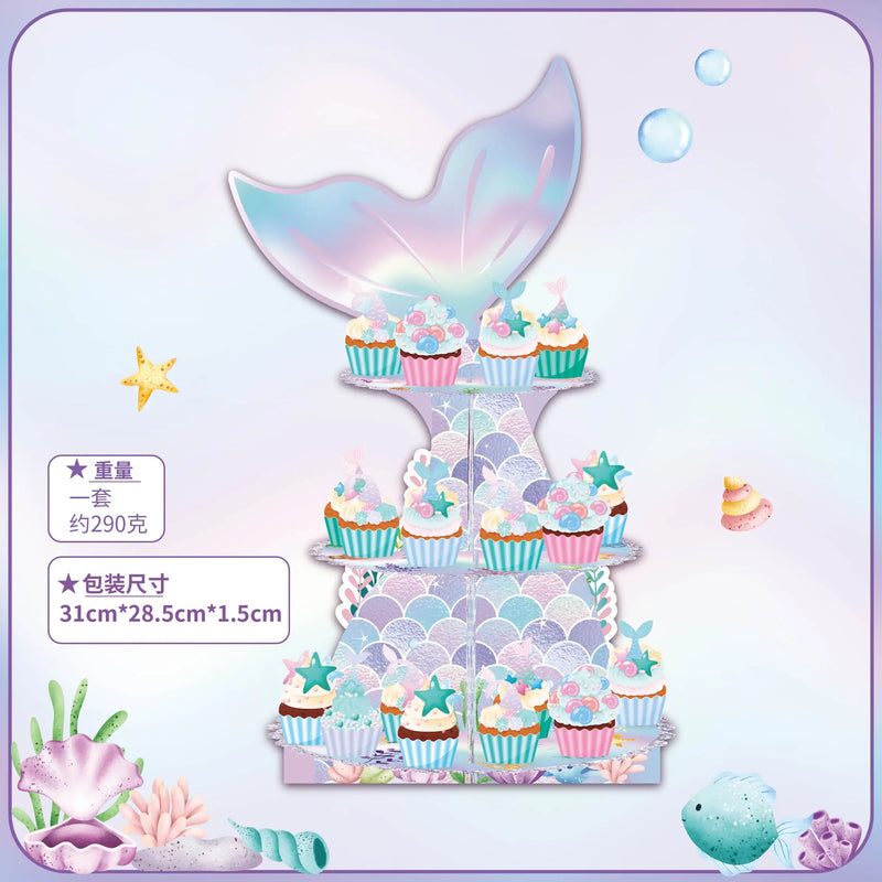 Présentoir Gâteaux Sirène 3 Étages