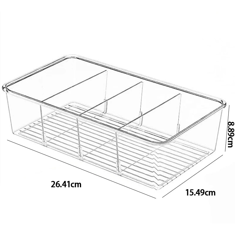 Organizador de bolsitas de té y café, estante de exhibición, organizador de escritorio, caja de almacenamiento transparente de 1 compartimento, 1 unidad
