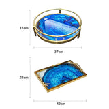 Plateau Décoratif Verre Présentation Raffinée