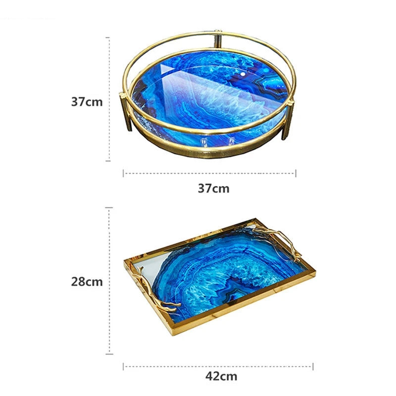Plateau Décoratif Verre Présentation Raffinée
