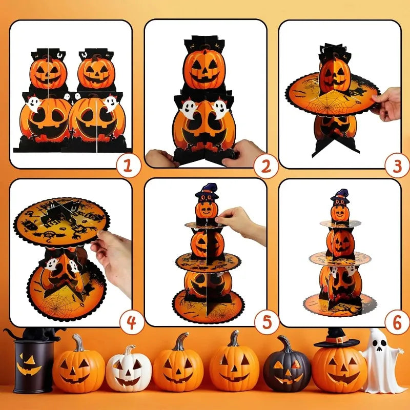 Présentoir Cupcakes Carton Halloween Fête
