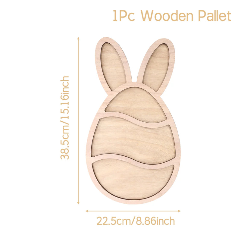 Plateau Bois Lapin Pâques