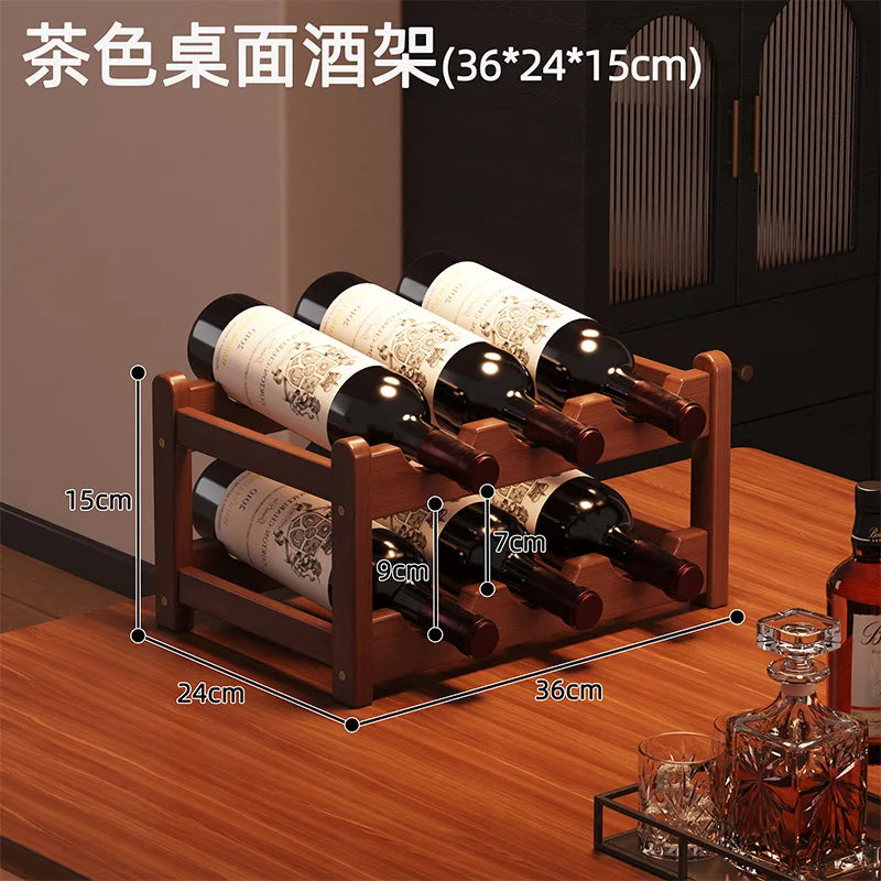 Botellero de vino de lujo para mesa, soporte para botellas de vino, organizador de almacenamiento para el hogar, cocina, barra, encimera, expositor de vino