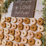 Présentoir Mural Donuts Cœur Bois