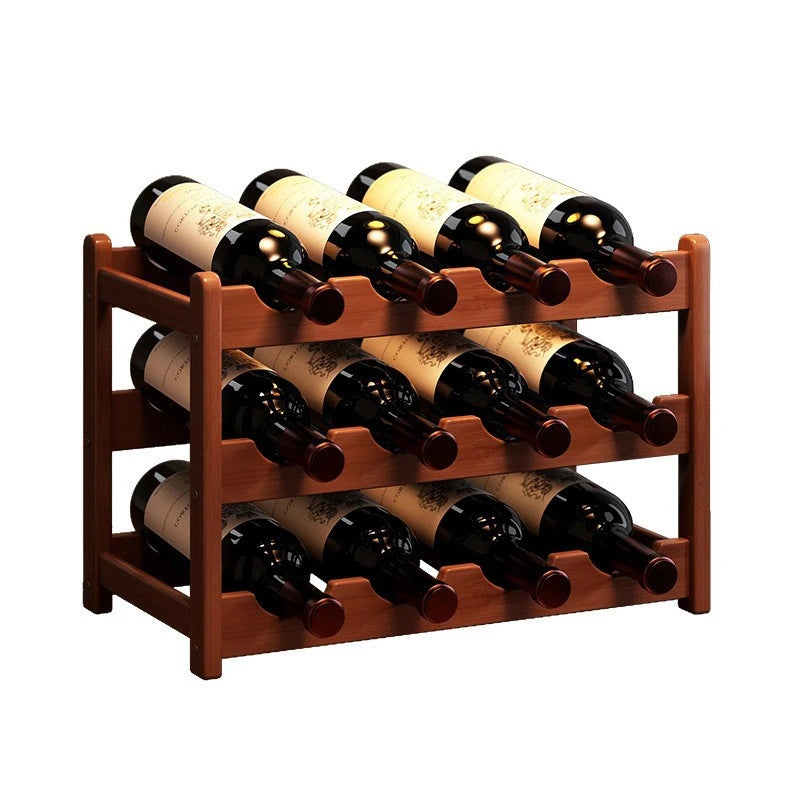 Botellero de vino de lujo para mesa, soporte para botellas de vino, organizador de almacenamiento para el hogar, cocina, barra, encimera, expositor de vino