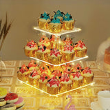 Présentoir Cupcakes Acrylique LED Mariage