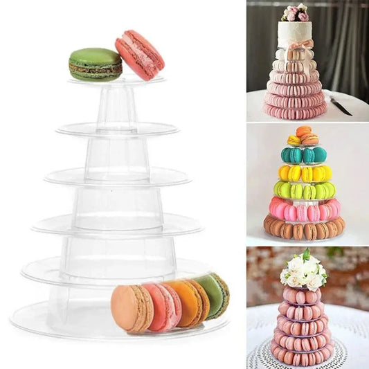 Présentoir Macarons Pyramide 6 Étages Mariage