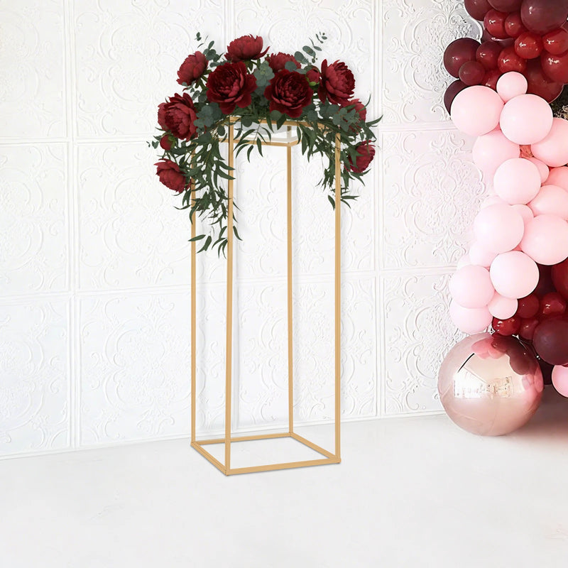 Présentoir Fleurs Doré Mariage Allée