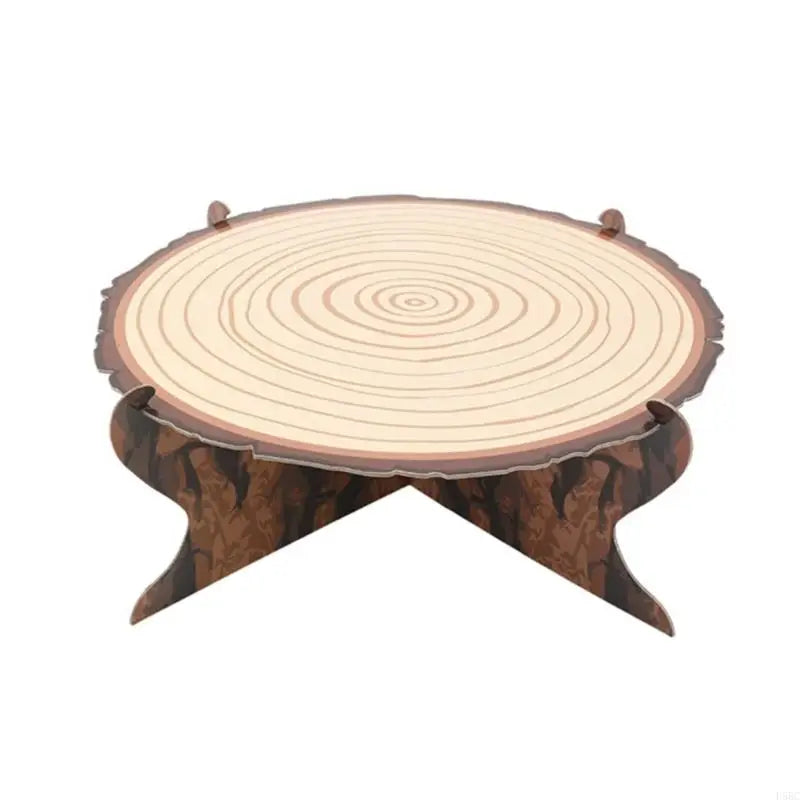 Présentoir Gâteau Effet Rondin de Bois
