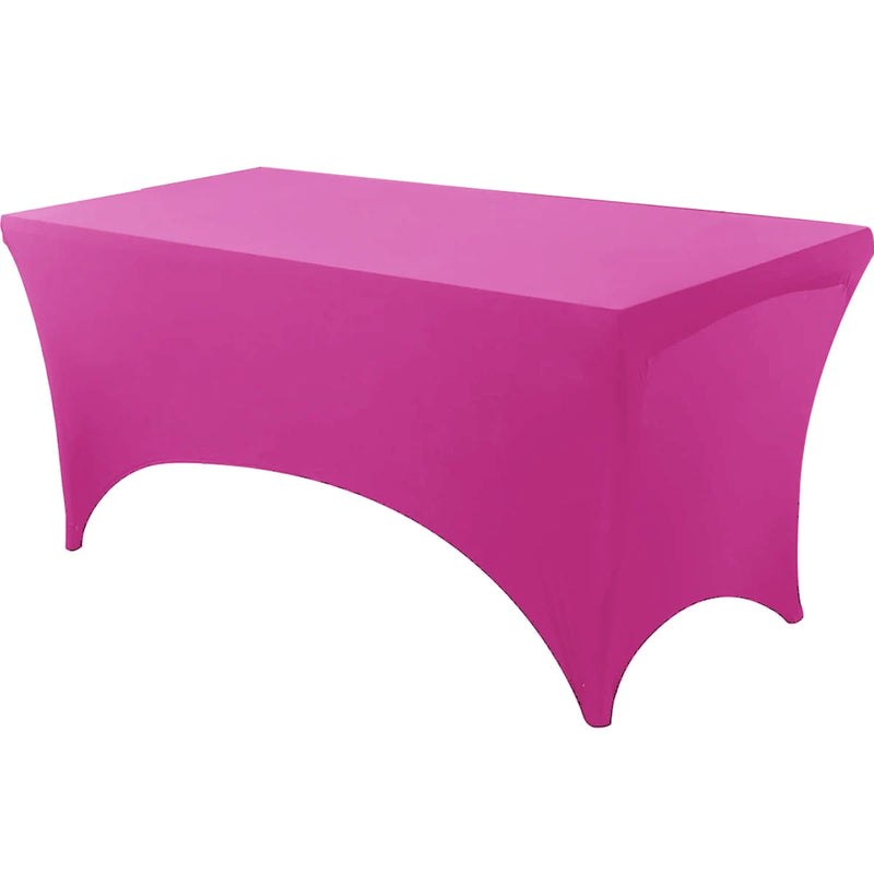 Mantel de licra ajustado, lavable y resistente a las arrugas, funda elástica rectangular para mesas de patio, ideal para eventos, bodas y fiestas