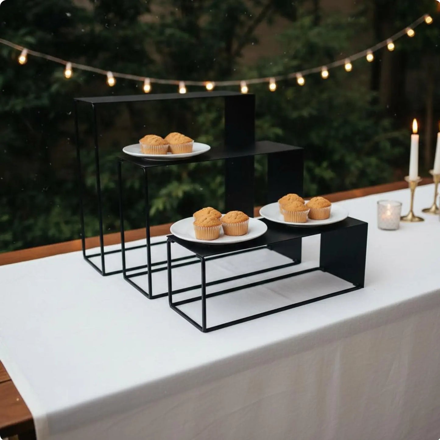 Présentoir Pâtisserie Métal Étagé