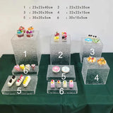 Présentoir Buffet Acrylique Ondulé Set 8 Pièces – accessoire buffet traiteur événement