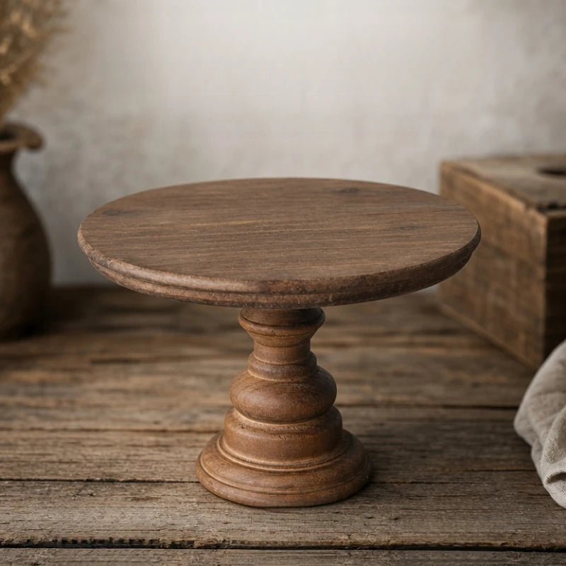 Présentoir Gâteau Bois Rustique Détachable