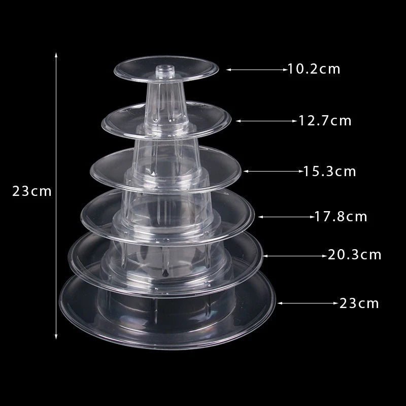 Tour Présentoir Macarons Transparente Mariage