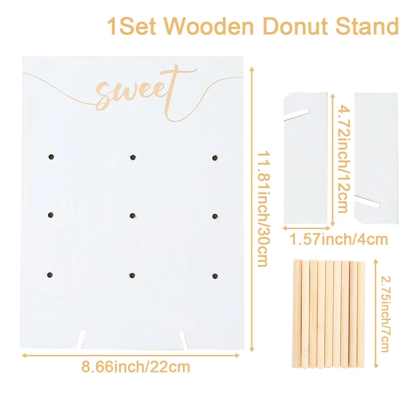 Présentoir Donuts Mariage Bois