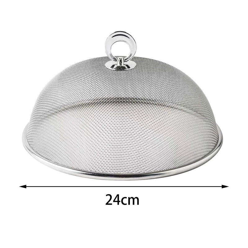 Tienda de campaña para comida de acero inoxidable, domo para alimentos duradero, reutilizable y versátil, cubierta de alimentos para comer en la playa, el parque o de camping