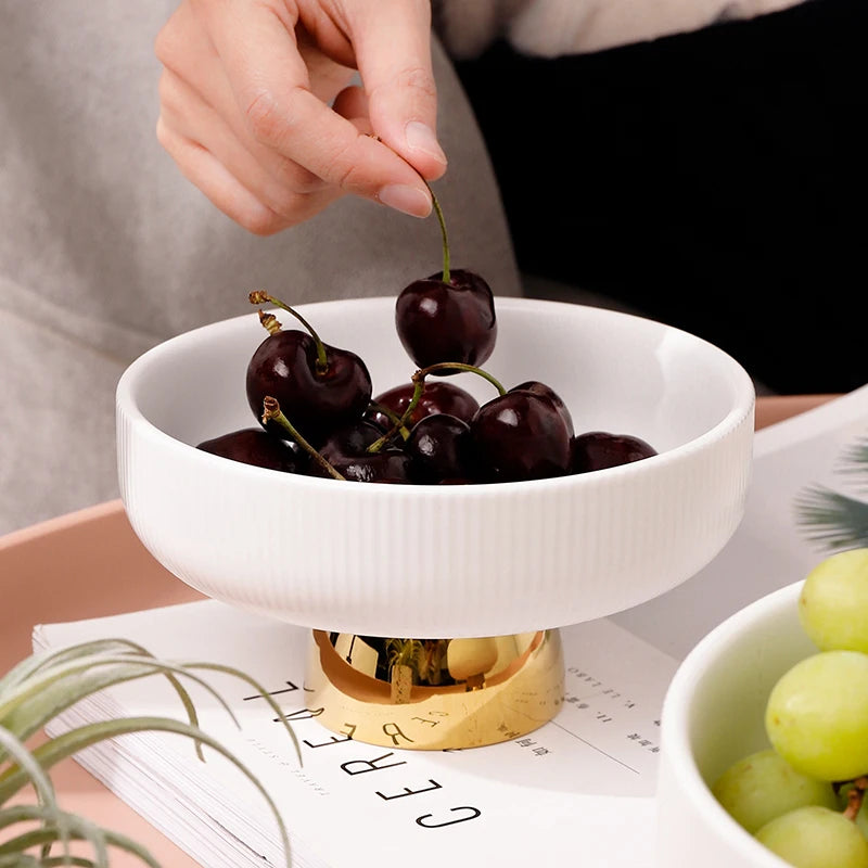 Assiette Céramique Rayée Dessert