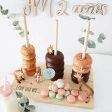 Chariot Présentoir Donuts Bois Mariage