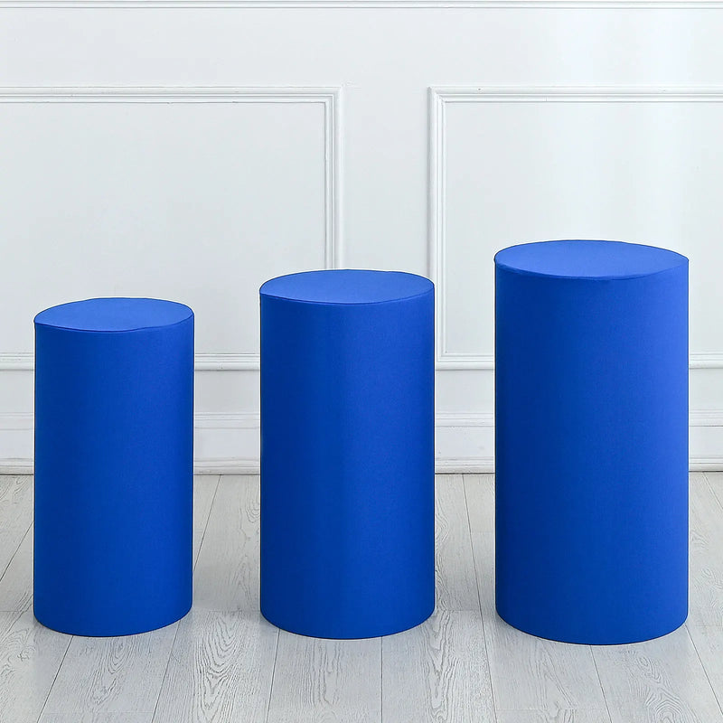 Funda elástica para pedestal de 3/5 piezas, cubierta para cilindro, funda de licra para soporte de cilindro para decoración de cumpleaños y bodas