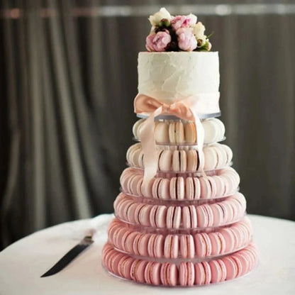 Présentoir Macarons Pyramide 6 Étages Mariage