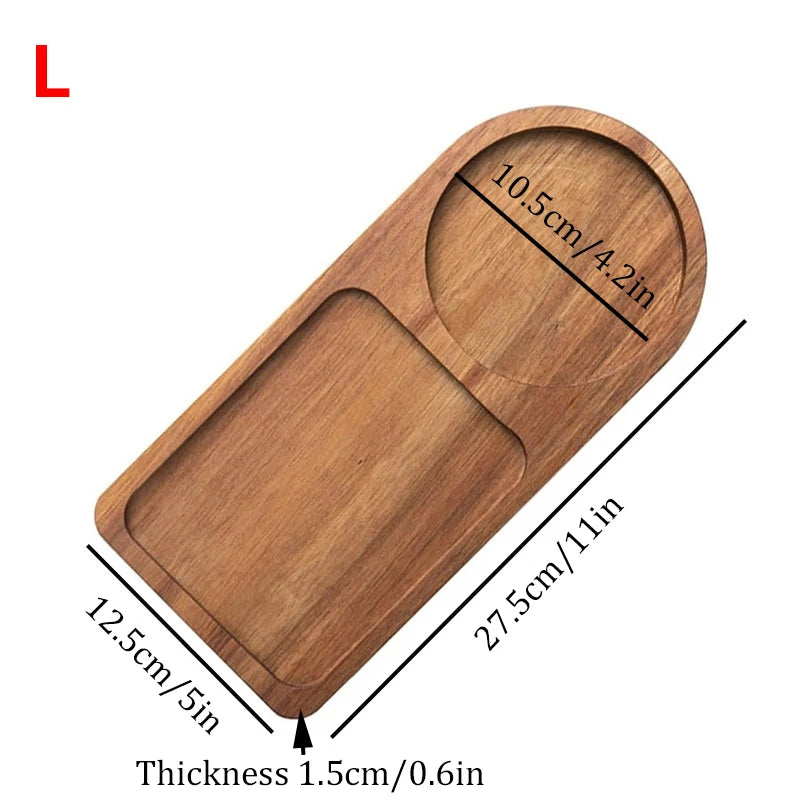 Bandeja de madera para café, bandeja de desayuno para servir comida, hostelería, artículos de café, artículos de té, decoración, accesorios de decoración de mesa